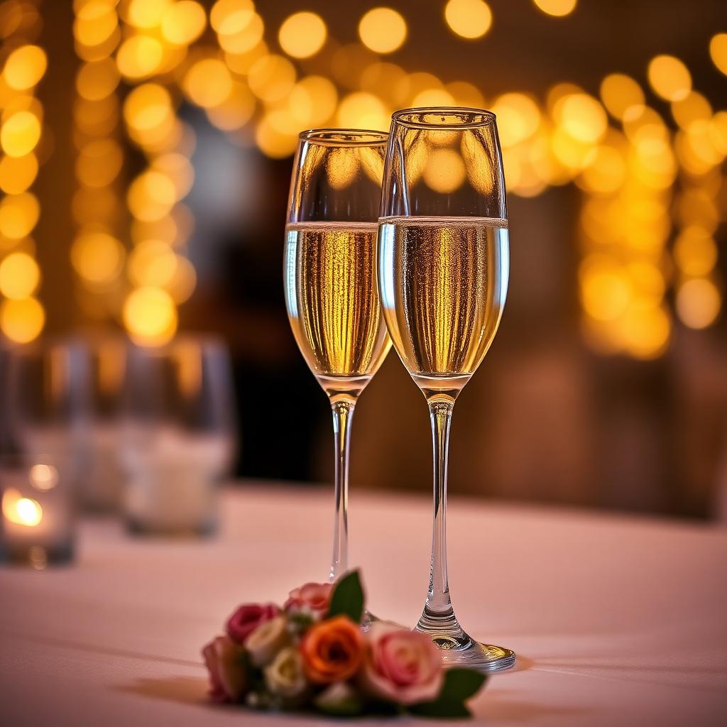 Champagne toast at a wedding reception